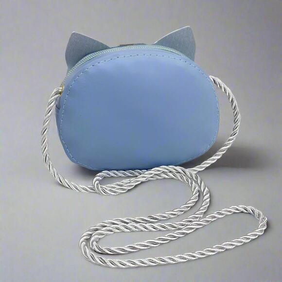 Blue Cat Kawaii Mini Crossbody Bag - Children's Cartoon Purse NEW - Picture 5 of 7